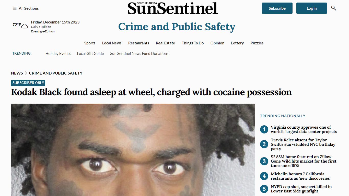 Kodak Black arrested in Plantation on cocaine charge - Sun Sentinel